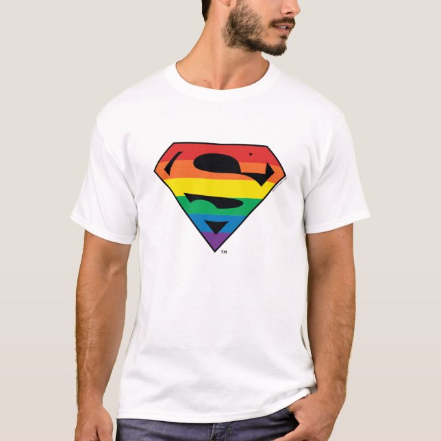 Camiseta Logotipo do Super-Homem arco-íris (Frente)