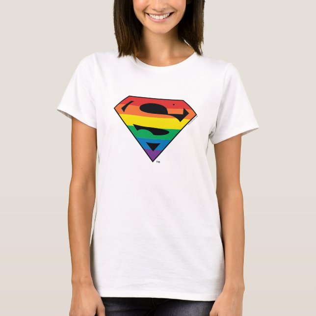 Camiseta Logotipo do Super-Homem arco-íris (Frente)