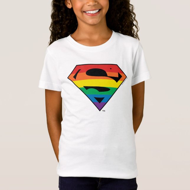 Camiseta Logotipo do Super-Homem arco-íris (Frente)