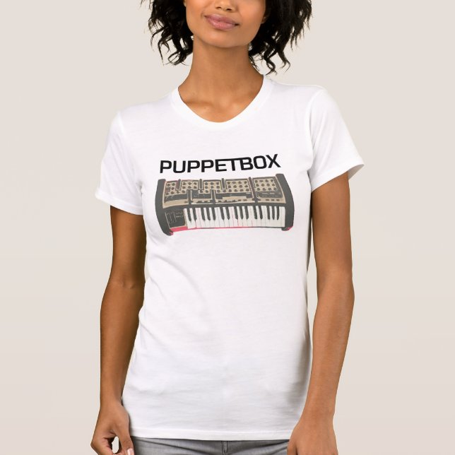 Camiseta Logotipo do teclado de Puppetbox (senhoras) (Frente)