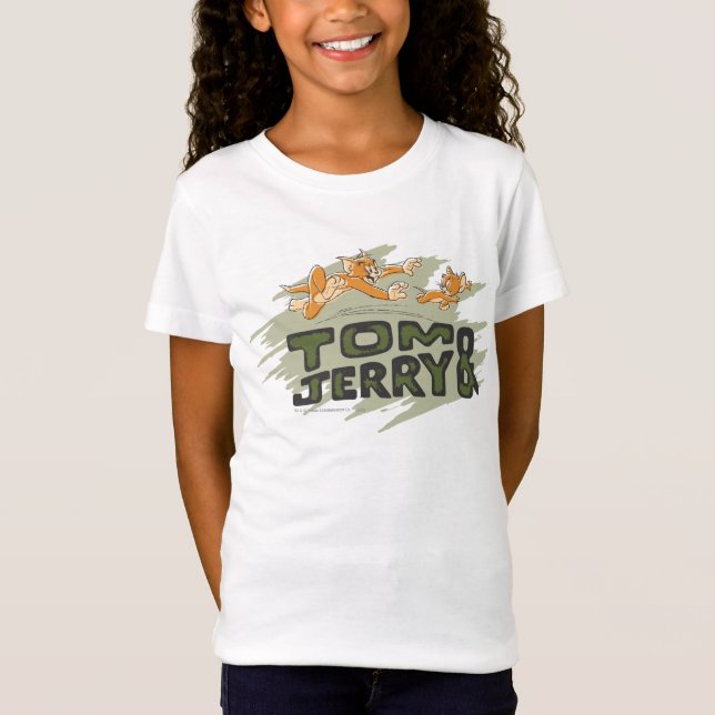 Camiseta Logotipo do Tom e Jerry Chase (Frente)