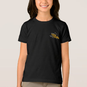 Camiseta Logotipo do trem com guincho de angina-sobe