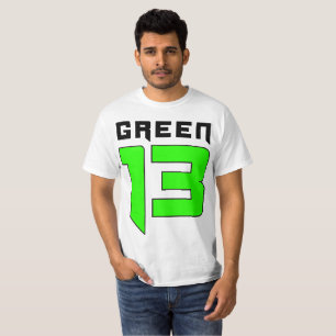 Camiseta Logotipo do verde 13 (branco)