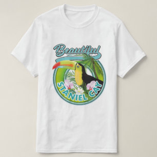 Camiseta logotipo do viagem do Staniel Cay