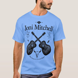Camiseta Logotipo do violão acústico Joni Mitchell