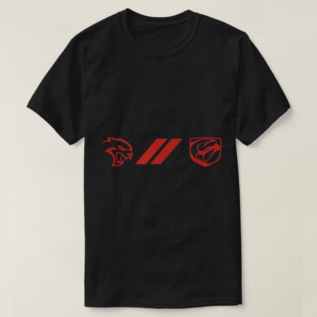 Camiseta Logotipo do Viper Dodge Hellcat (Frente do Design)