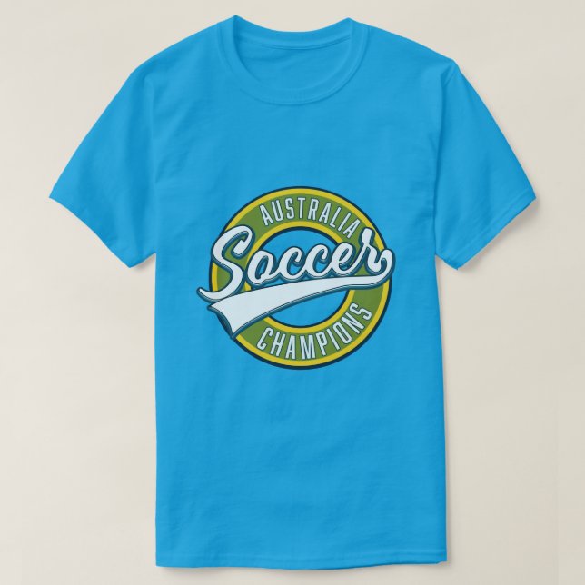 Camiseta logotipo dos campeões de futebol da Austrália. (Frente do Design)