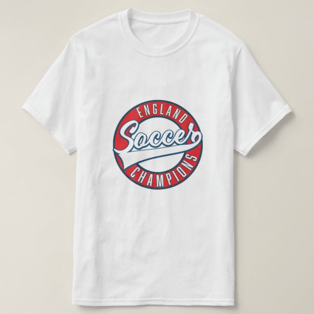 Camiseta logotipo dos Campeões de Futebol da Inglaterra (Frente do Design)