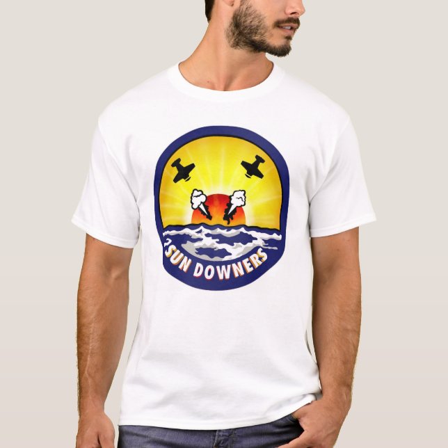 Camiseta Logotipo dos Sundowners Vf-111 (Frente)