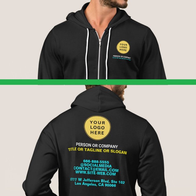 Camiseta Logotipo e nome profissionais e slogan | Frente e  (Professional Custom Logo Hoodie
)