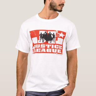 Camiseta Logotipo e personagem da Liga da Justiça