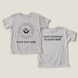 Camiseta Logotipo e Promocional de texto personalizados sim