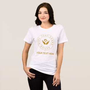 Camiseta Logotipo e Promocional de texto personalizados sim