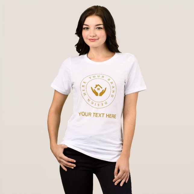 Camiseta Logotipo e Promocional de texto personalizados sim (Frente Completa)