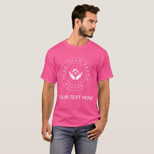 Camiseta Logotipo e Promocional de texto personalizados sim (Frente Completa)