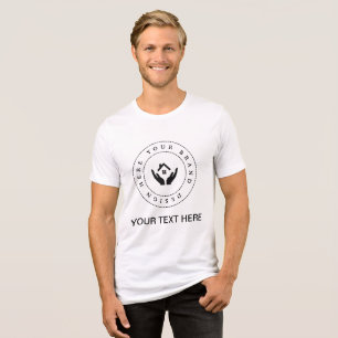 Camiseta Logotipo e Promocional de texto personalizados sim