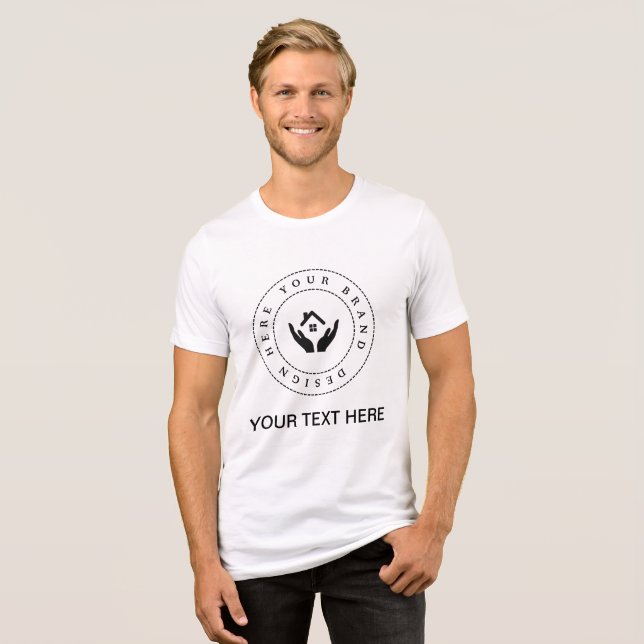 Camiseta Logotipo e Promocional de texto personalizados sim (Frente Completa)