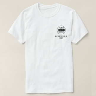 Camiseta Logotipo e slogan personalizados para negócios