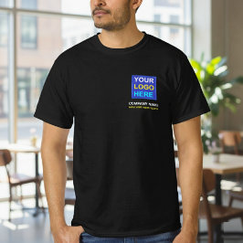 Camiseta Logotipo e texto ou slogan da empresa | Pequenas e