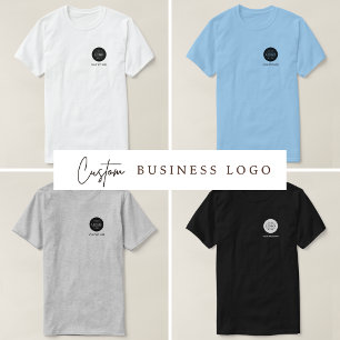 Camiseta Logotipo e Texto Personalizado Empresarial