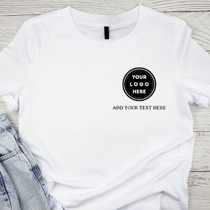 Camiseta Logotipo e Texto simples para empresa