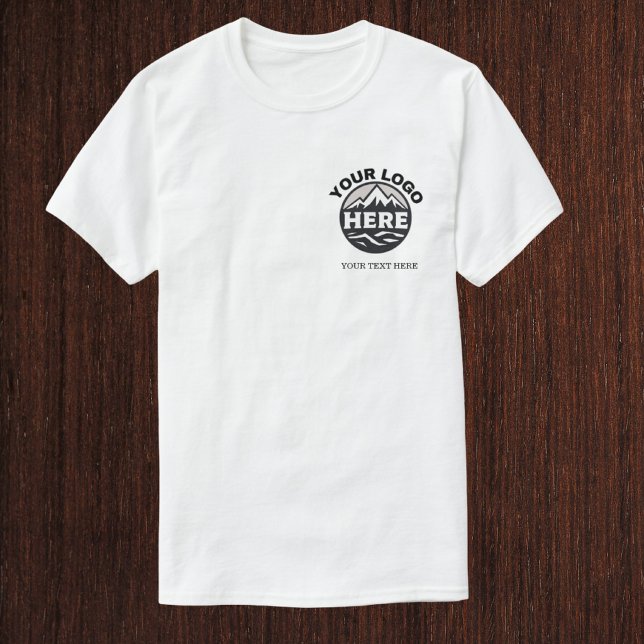 Camiseta Logotipo e Texto Simples Personalizado Empresa Com (Criador carregado)