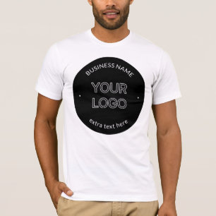Camiseta Logotipo Editável e Nome da Empresa   Preto