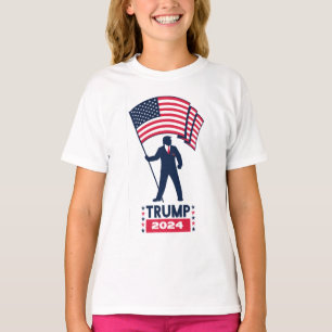 Camiseta Logotipo Eleitoral 2024 Donald Trump Para O Presid