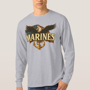 Camiseta Logotipo Emblema Veterano do Corpo de Fuzileiros N