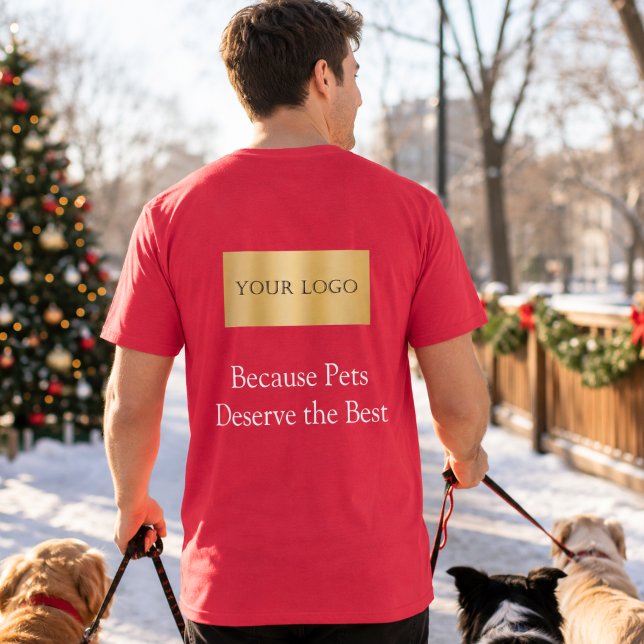 Camiseta Logotipo Empresarial Cão Passiante Equipe Uniforme (Criador carregado)