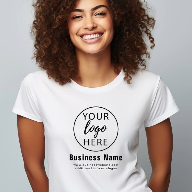 Camiseta Logotipo Empresarial Personalizado Simples (Simple Custom Business Logo Tri-Blend Shirt)