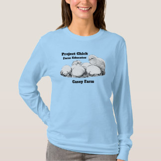 Camiseta Logotipo escuro por muito tempo sleeved do