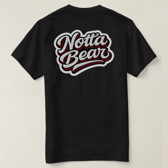 Camiseta Logotipo Esportivo Estilo Script Notta Bear (Verso do Design)