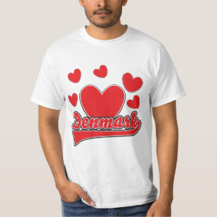 Camiseta Logotipo estilo vintage Amo Dinamarca