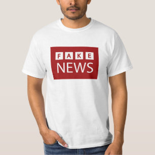 Camiseta Logotipo falsificado da notícia polìtica incorre