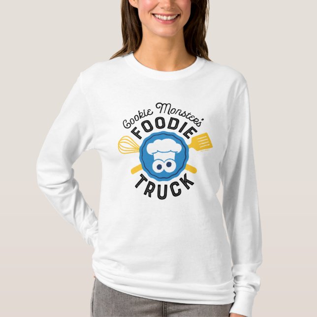 Camiseta Logotipo Foodie Truck do Monstro do Cookie (Frente)