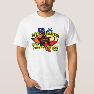 Camiseta Logotipo foragido T de Texas do país de Wes Hardi