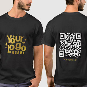 Camiseta Logotipo frente e verso Código QR Promocional únic