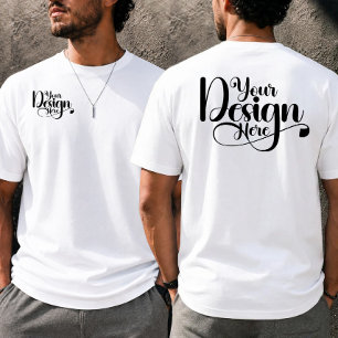 Camiseta Logotipo Frente e Verso Personalizado de Marcas Em