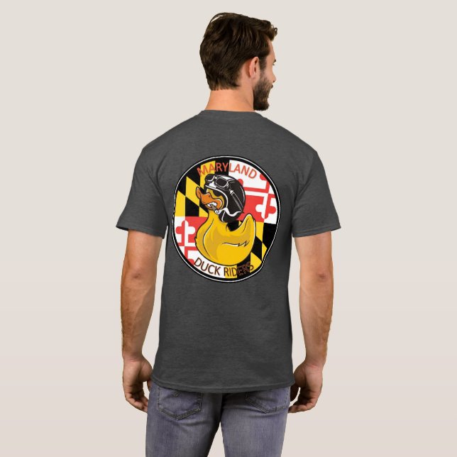 Camiseta Logotipo frontal de texto vermelho MDR (Parte Traseira Completa)