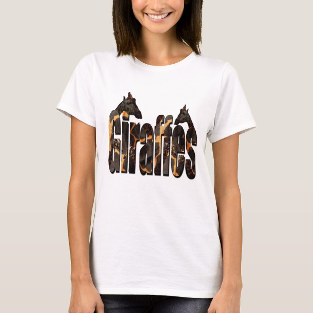 Camiseta Logotipo Girafa Com Girafas, (Frente)