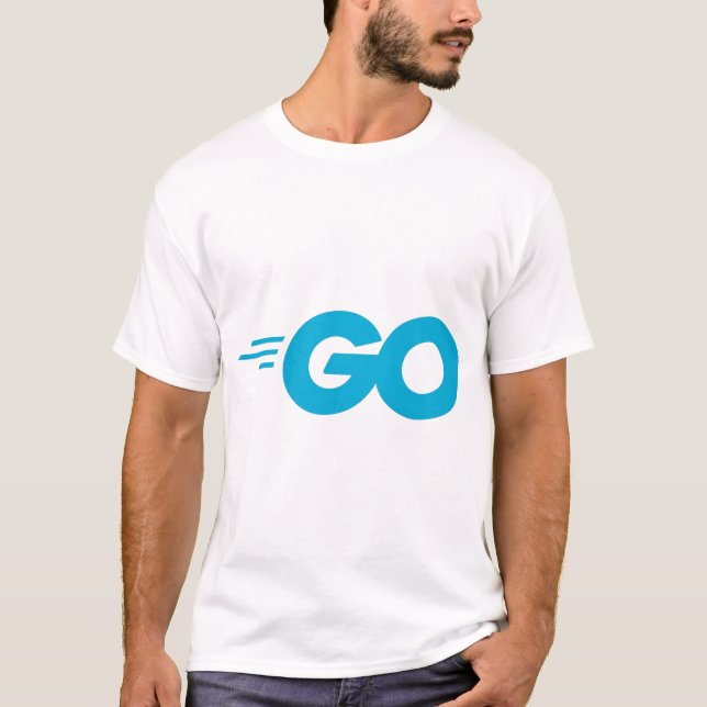 Camiseta Logotipo Golang (Ir para o idioma de programação) (Frente)