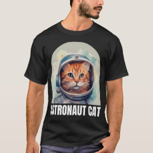 Camiseta Logotipo Grande do Gato Astronauta