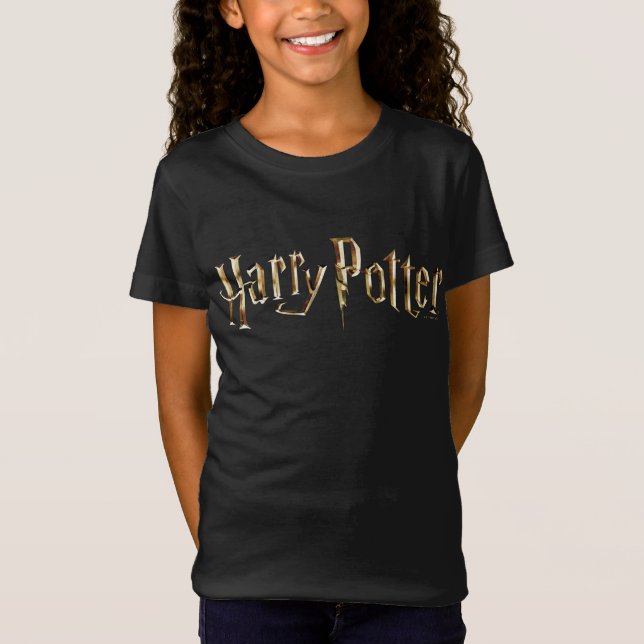 Camiseta Logotipo Harry Potter Dourado (Frente)