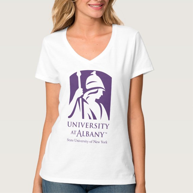 Camiseta Logotipo Icônico da Universidade de Albany (Frente)