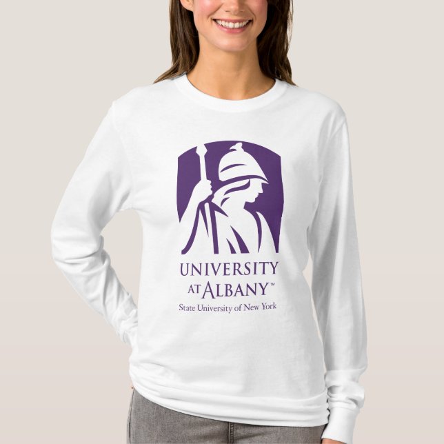 Camiseta Logotipo Icônico da Universidade de Albany (Frente)