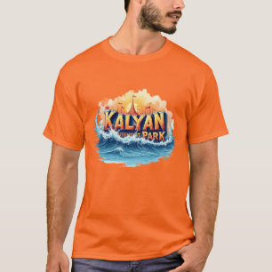 Camiseta Logotipo "Kalyan Amusement Park" - Design de onda