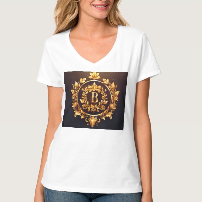 Camiseta Logotipo Laurel Crest do Ouro Elite (Frente)