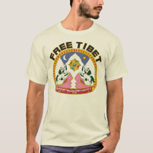 Camiseta Logotipo livre da bandeira de Tibet