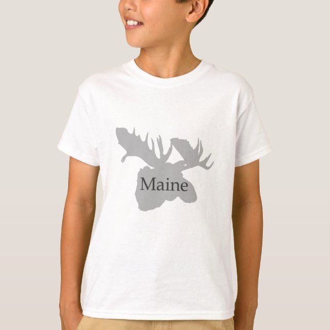 Camiseta Logotipo Maine USA (alce) (Frente)